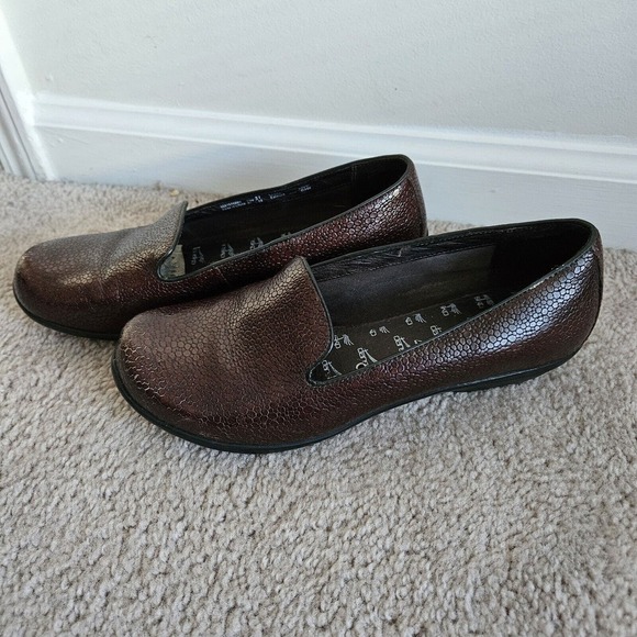 Dansko Olivia Loafer Womens 37 Brown Leather Pebble stone Slip-on Comfort Shoe - Picture 2 of 7